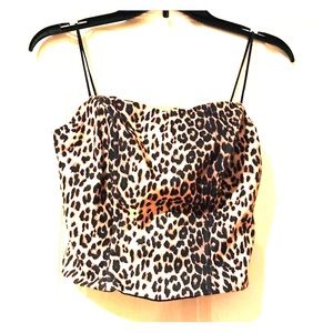 Leopard crop top